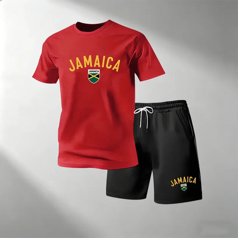 Home Gym Yoga - JAMAICA Letnie zestawy casualowych koszulek męskich