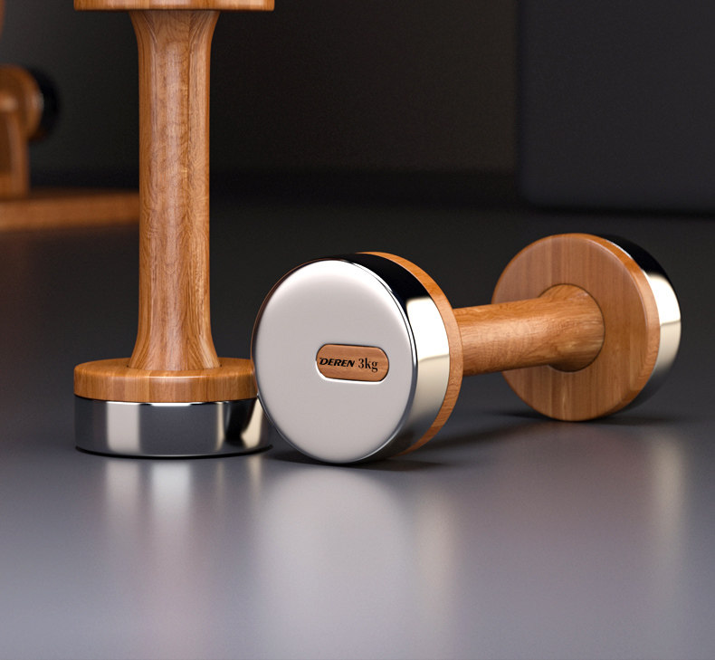 Home Gym Equipment Set - Regulowany zestaw hantli Wood & Steel