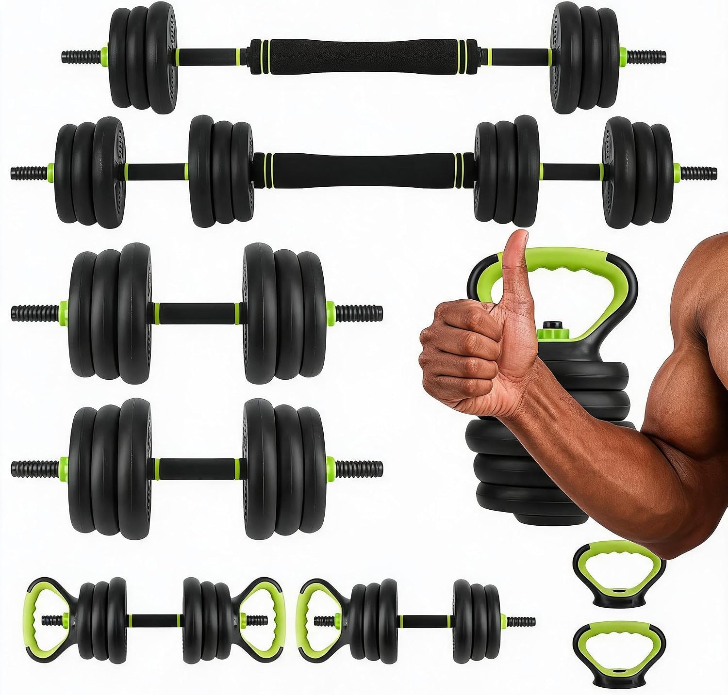 Home Gym Equipment Set - Zestaw hantli regulowanych 4 w 1,