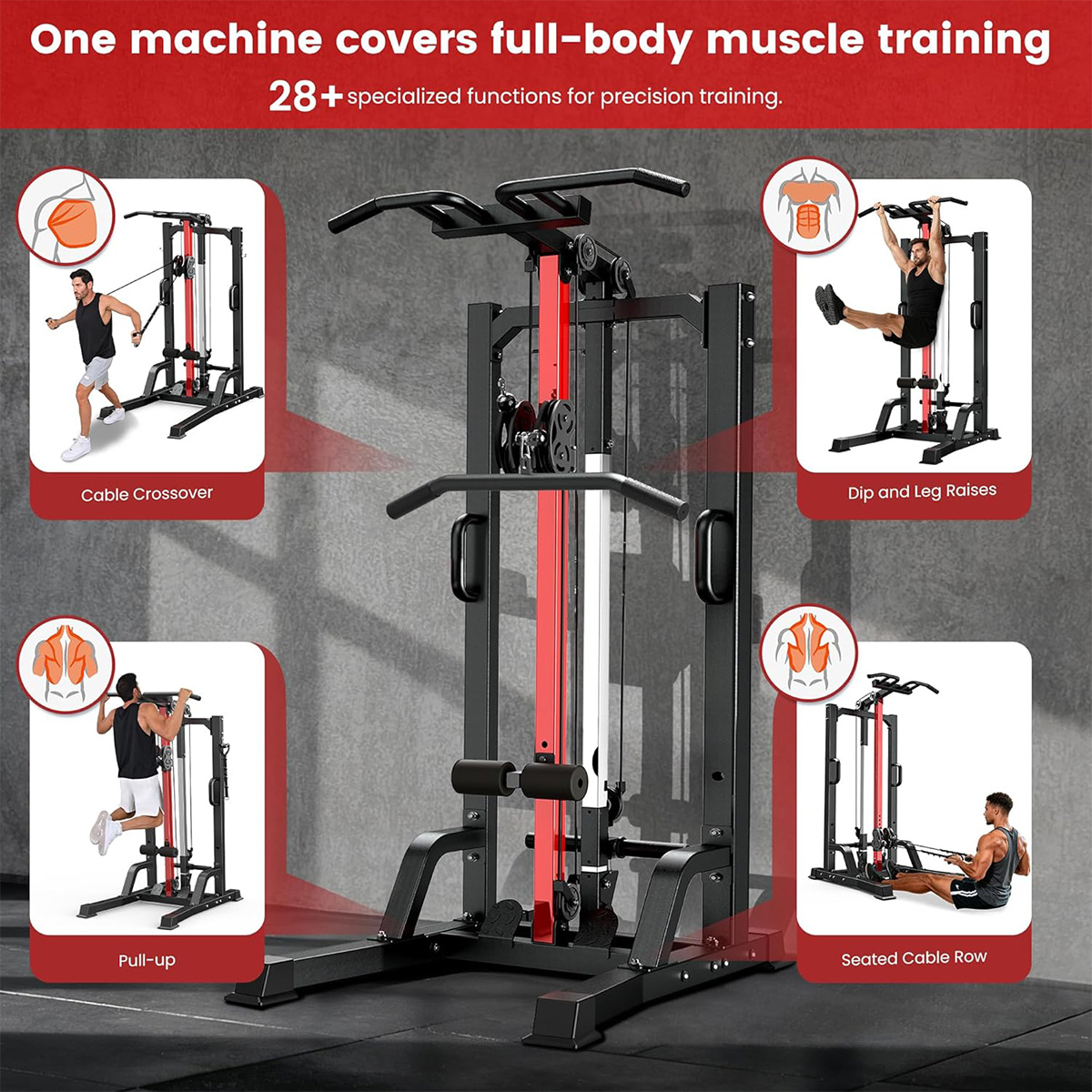 Pooboo Home Gym Machine - Syst – All In One Gym Home Equipment recenzja i cena