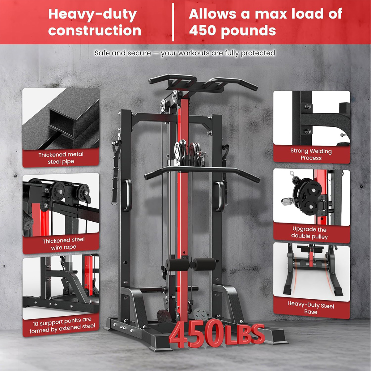 Pooboo Home Gym Machine - Syst – All In One Gym Home Equipment recenzja i cena