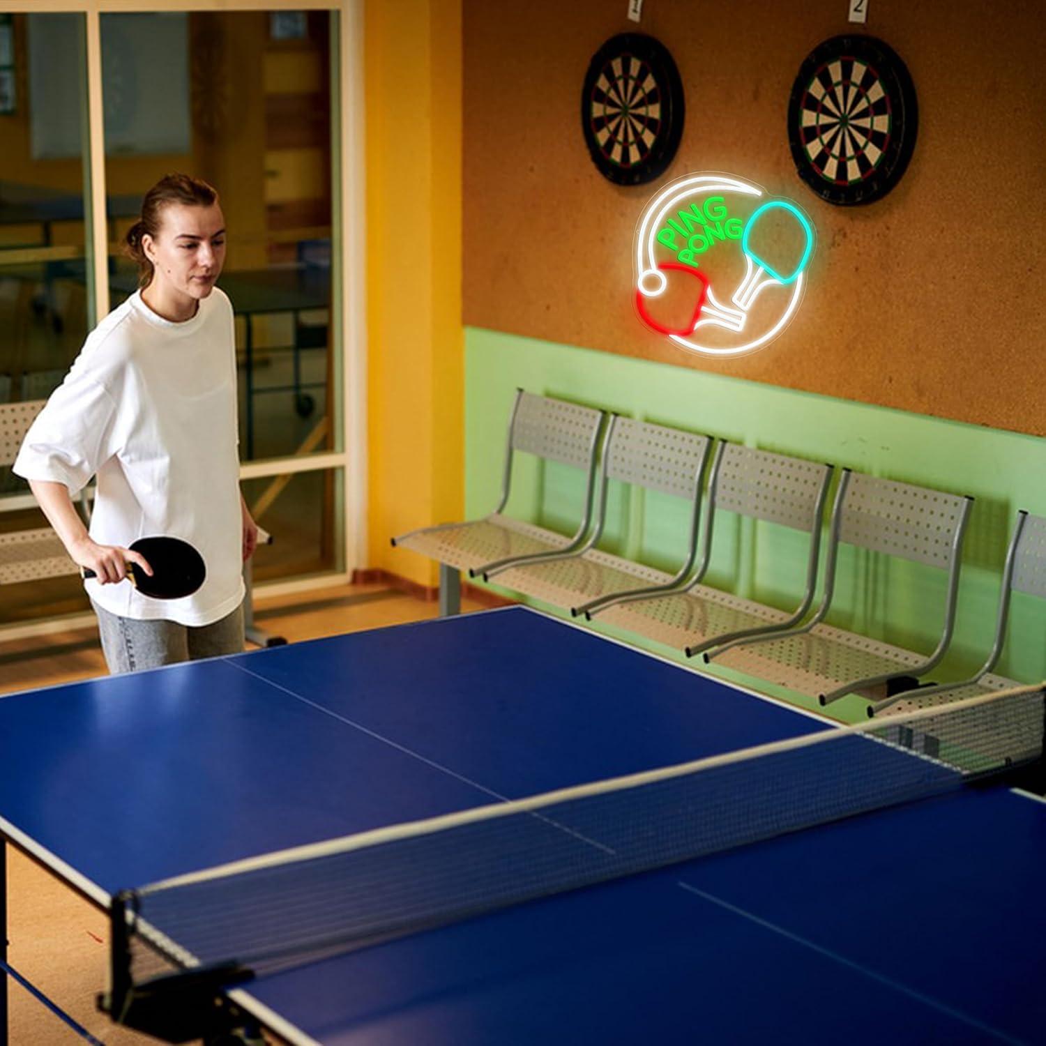 Neonowy znak Ping Pong, ściemn – Home Gym Neon Sign recenzja i cena