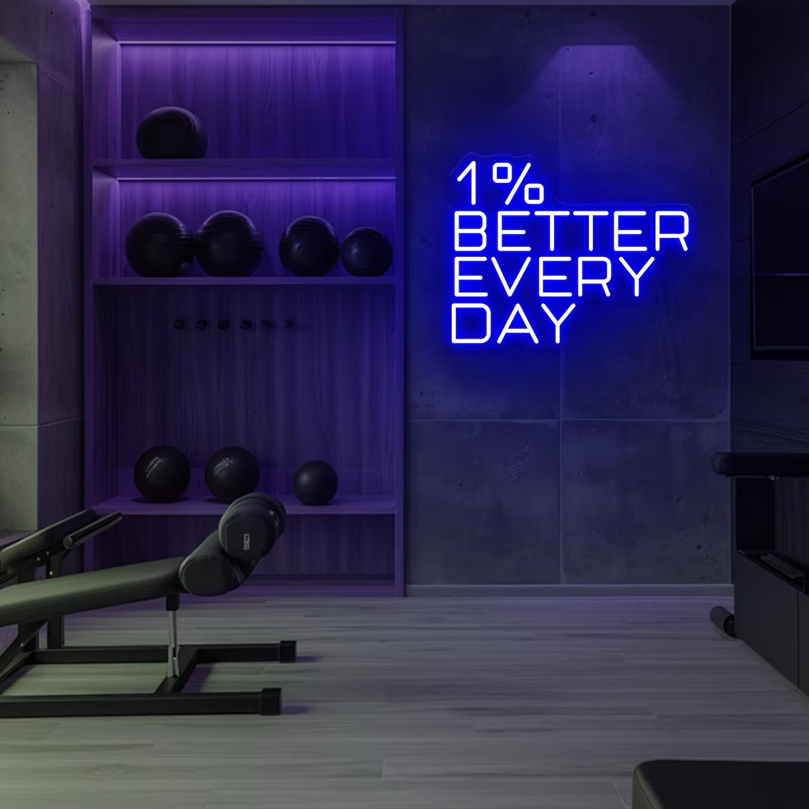 Neonowa tablica „1% lepiej każ – Home Gym Neon Sign recenzja i cena