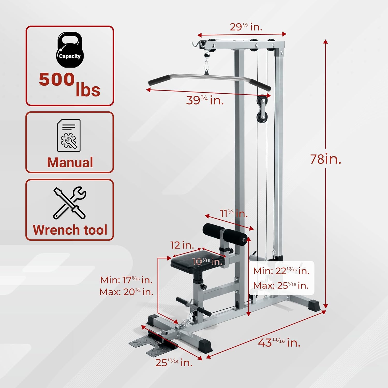 Siłownia, Wytrzymały Metal, Sr – Lat Pulldown Cable recenzja i cena