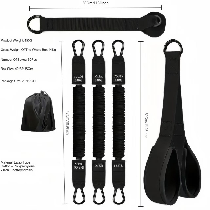 Zestaw taśm oporowych, lina do – Home Gym Equipment Set recenzja i cena