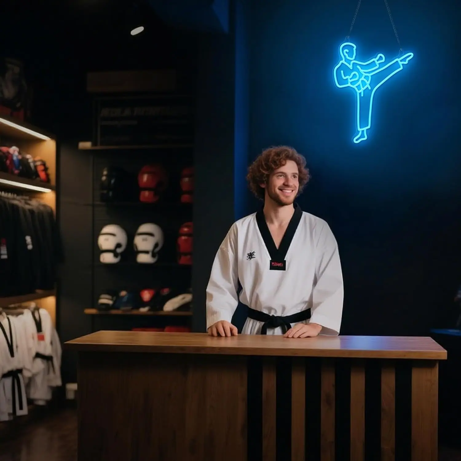 Neonowa tablica z motywem kara – Home Gym Neon Sign recenzja i cena